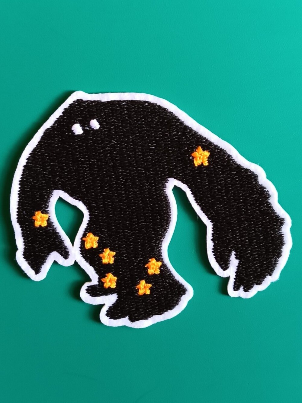 Night Starry Sky Celestial Bigfoot Cryptid Iron On Patch, Outdoor Gorpcore